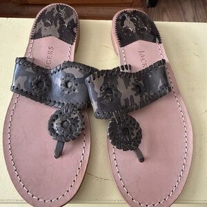 NEW Authentic Jack Rogers Navajo Sandals Size 8 Green & Tan Camouflage